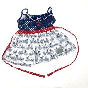 Eleanor Rose Navy, White & Red Polka Dot Bicycle Tank Dress